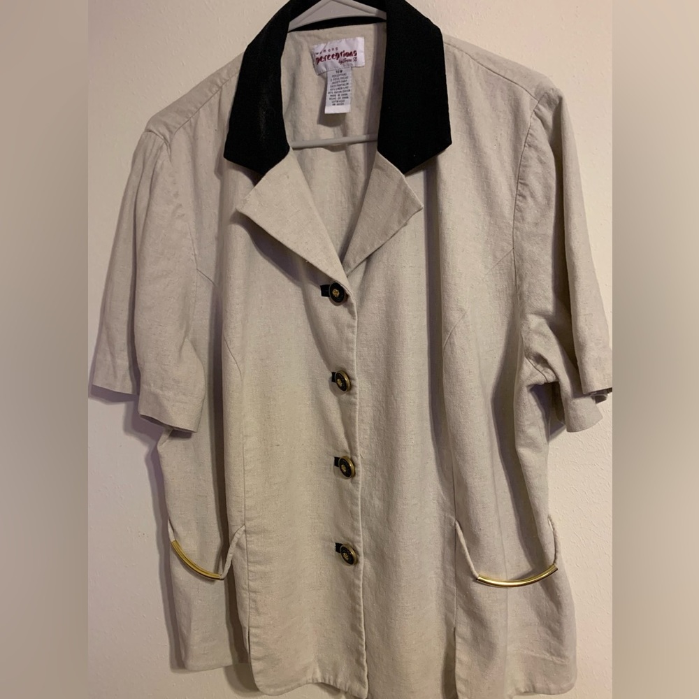 Perceptions by Irene B./18W/Preowned/black and tan